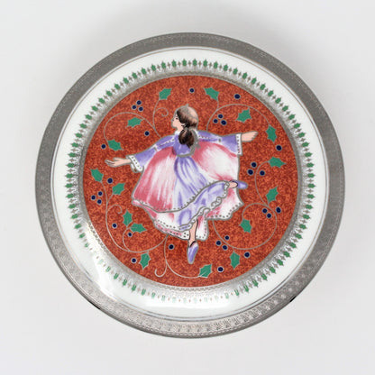 Trinket Box, Mikasa, 12 Days of Christmas, 9 Ladies Dancing, Platinum