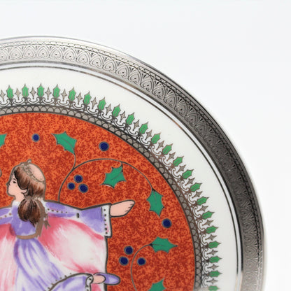 Trinket Box, Mikasa, 12 Days of Christmas, 9 Ladies Dancing, Platinum