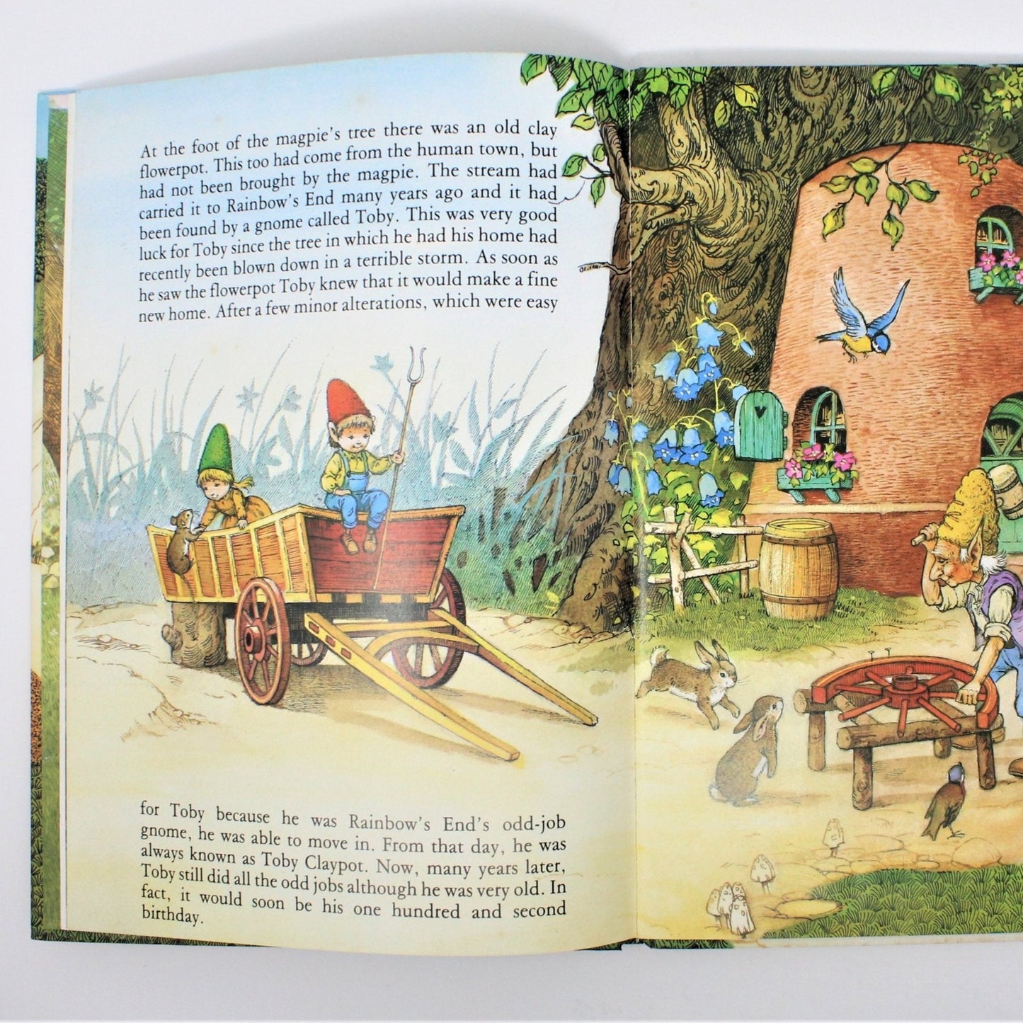 Children's Book, Rainbow's End, Toby Claypot's Wishing Well, Hardcover, Vintage 1987
