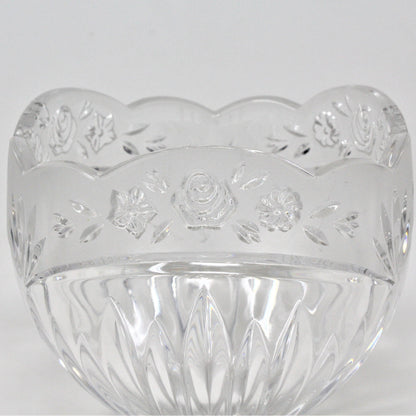 Bowl, Oneida, Southern Garden Frosted, Crystal, Germany, 5"