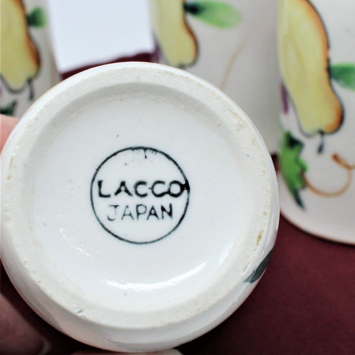 Teacups Japanese, Yunomi Style, Lacco Japan, Set of 6, Vintage