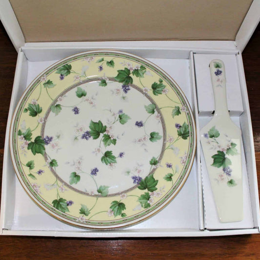 Cake Plate and Server, Sadek, SAD76, In Box, Vintage