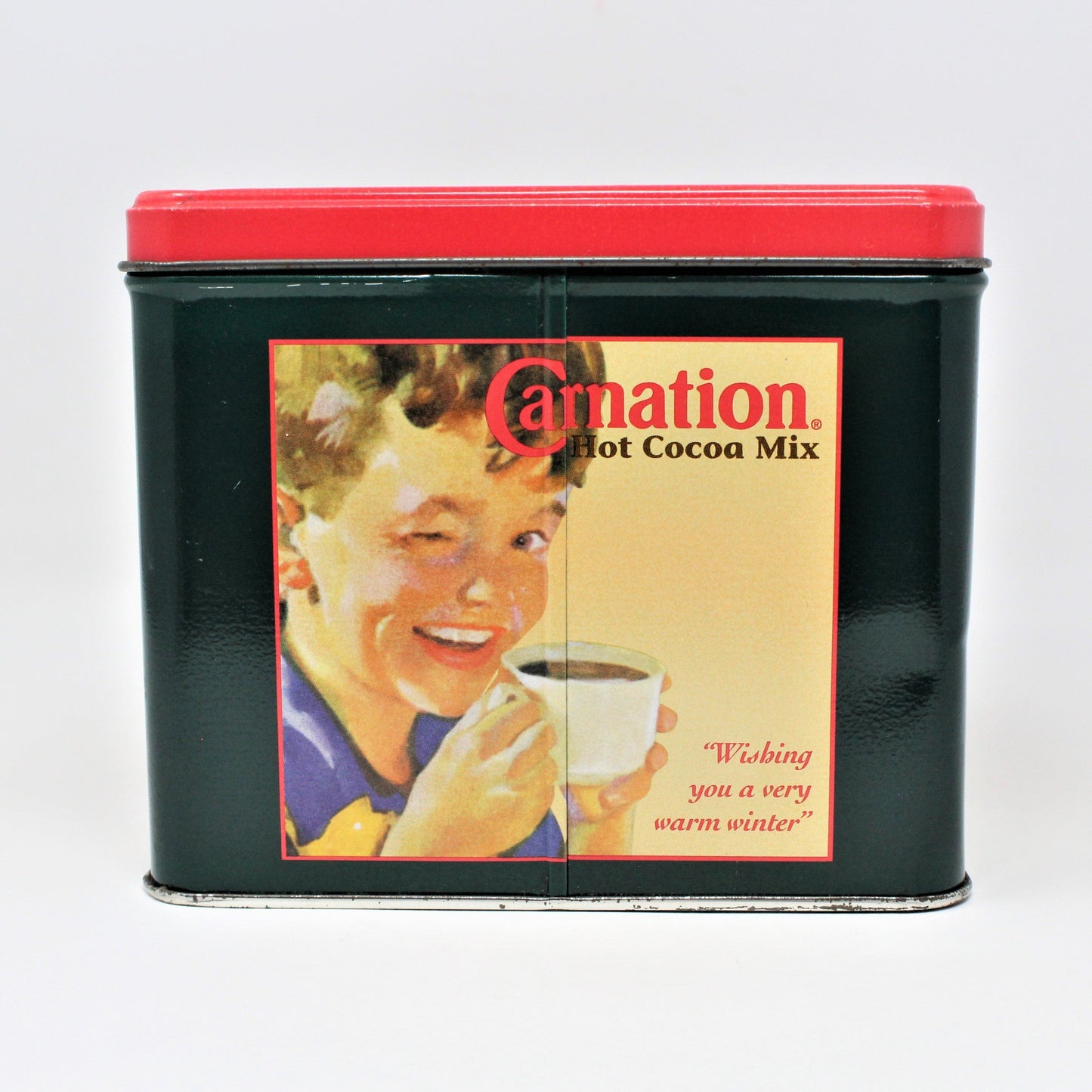 Gift Tin / Storage Tin, Carnation Hot Cocoa Mix, 1995 Collectible