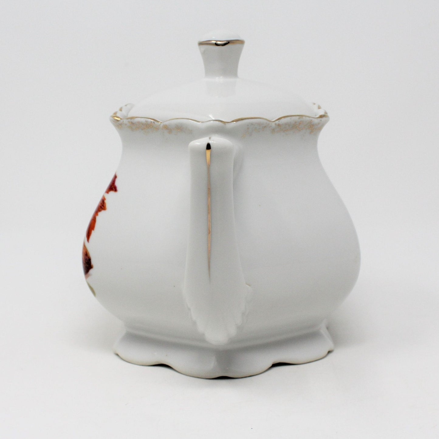 Teapot, Fruits and Nuts Series, Porcelain, Vintage