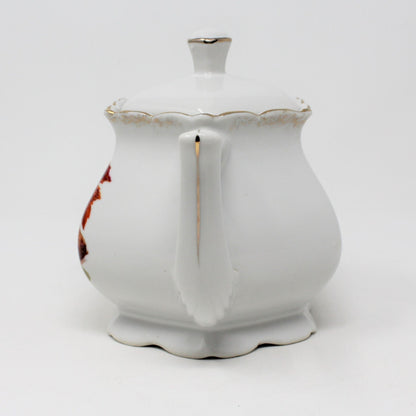 Teapot, Fruits and Nuts Series, Porcelain, Vintage