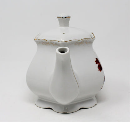 Teapot, Fruits and Nuts Series, Porcelain, Vintage