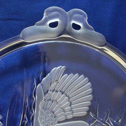 Cake Plate / Serving Tray, Mikasa. Swan, Frosted Glass, Vintage