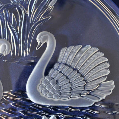 Cake Plate / Serving Tray, Mikasa. Swan, Frosted Glass, Vintage
