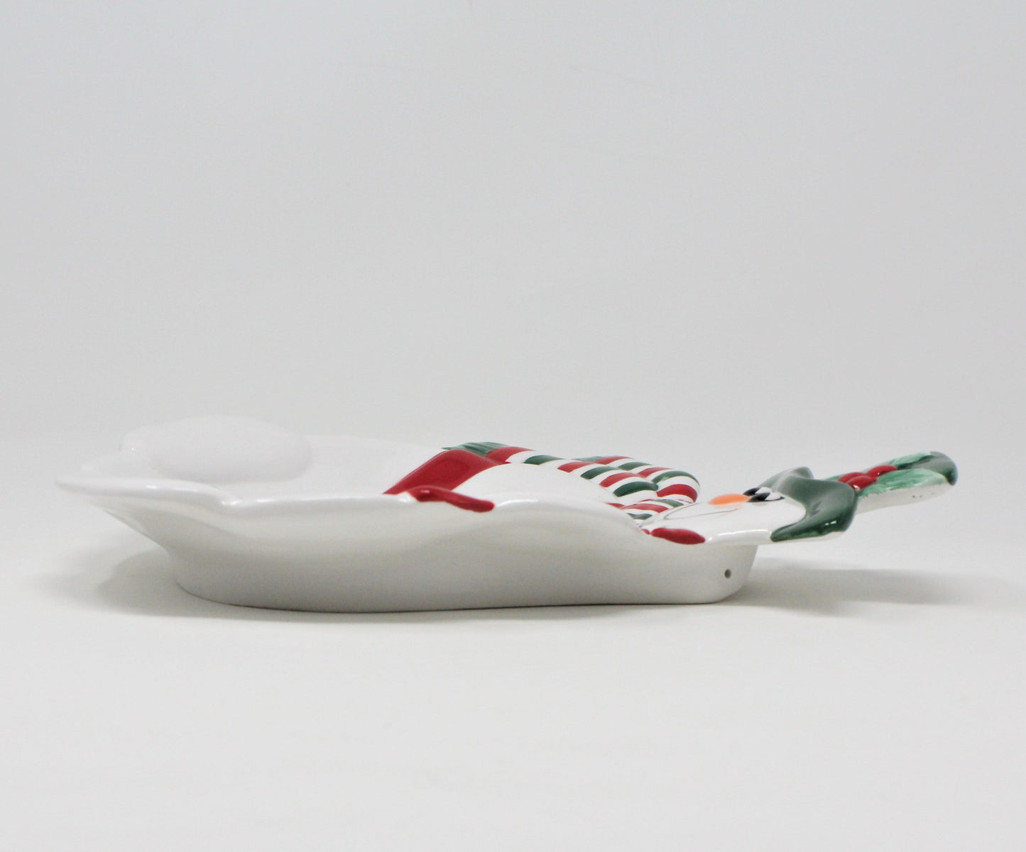 Serving Plate, Fitz and Floyd, Holiday Snowman, Canape Dish, Porcelain
