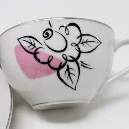 Snack Sets, Laurel China, Debonaire, Set of 8, Vintage Japan