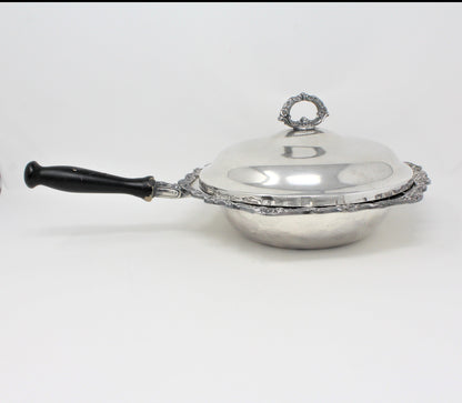Chafing Dish with Lid, International Silver, Silverplate, Countess Pattern, Vintage