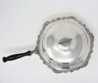 Chafing Dish with Lid, International Silver, Silverplate, Countess Pattern, Vintage