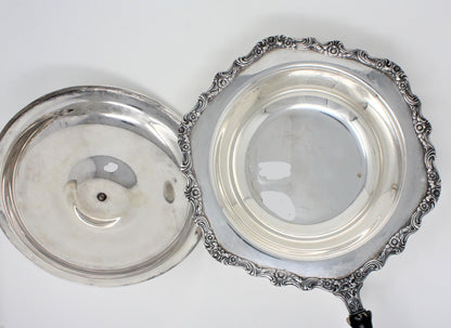 Chafing Dish with Lid, International Silver, Silverplate, Countess Pattern, Vintage