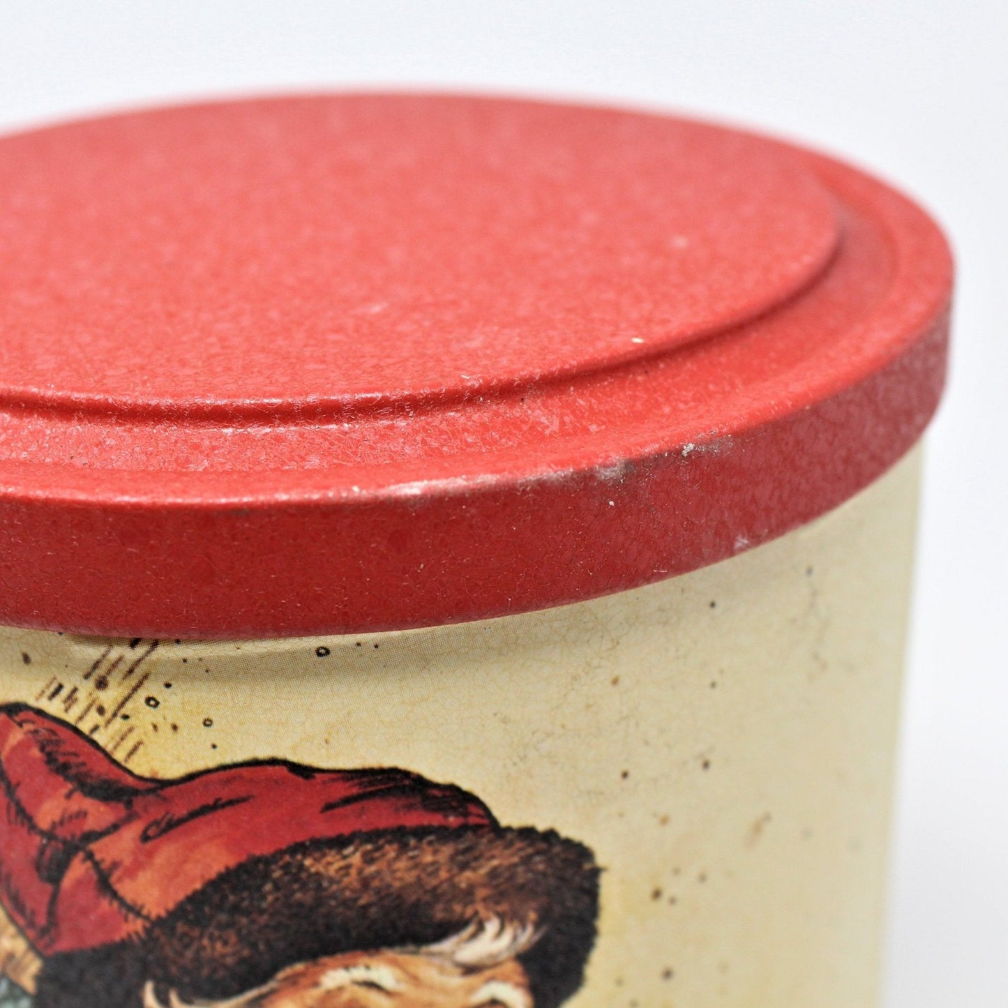 Gift Tin / Cookie Tin, Santa with Toy Basket, Potpourri Press, Vintage