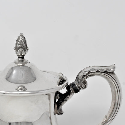 Coffee Pot, Poole Silver, Bristol Silverplate, Footed, Ornate Handle & Spout, Vintage