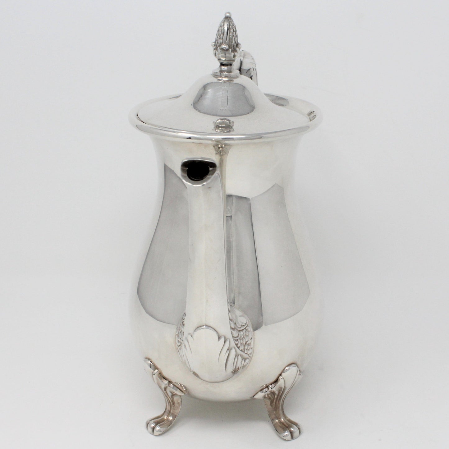 Coffee Pot, Poole, Bristol Silver Plate, Footed, Vintage
