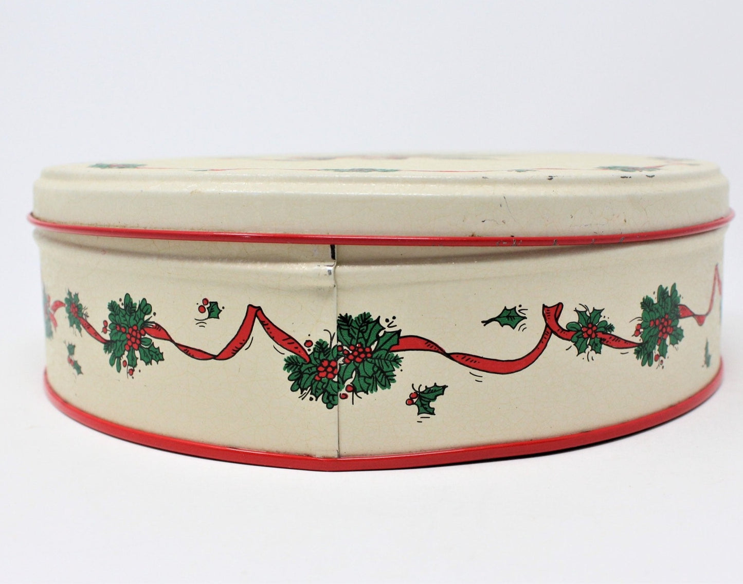 Gift Tin / Cookie Tin, Potpourri Press, Christmas Geese & Holly, Vintage