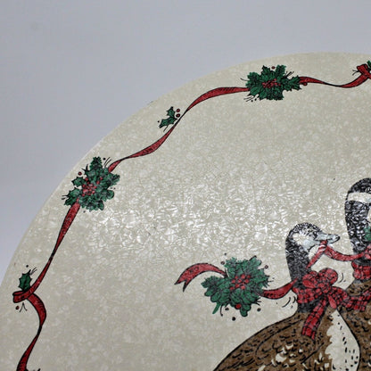 Gift Tin / Cookie Tin, Potpourri Press, Christmas Geese & Holly, Vintage