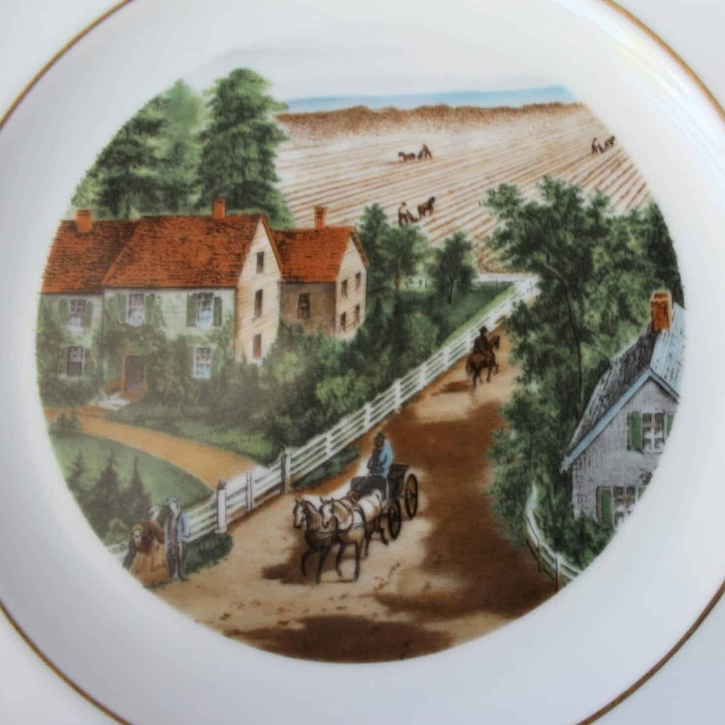 Decorative Plate, Bing & Grondahl, Currier & Ives, The Western Farmer's Home, Vintage