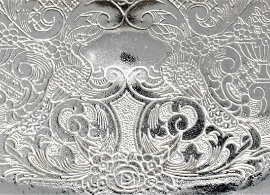 Silent Butler / Crumb Catcher, Horchow, Silverplate, Intricate Ornate Design, Vintage