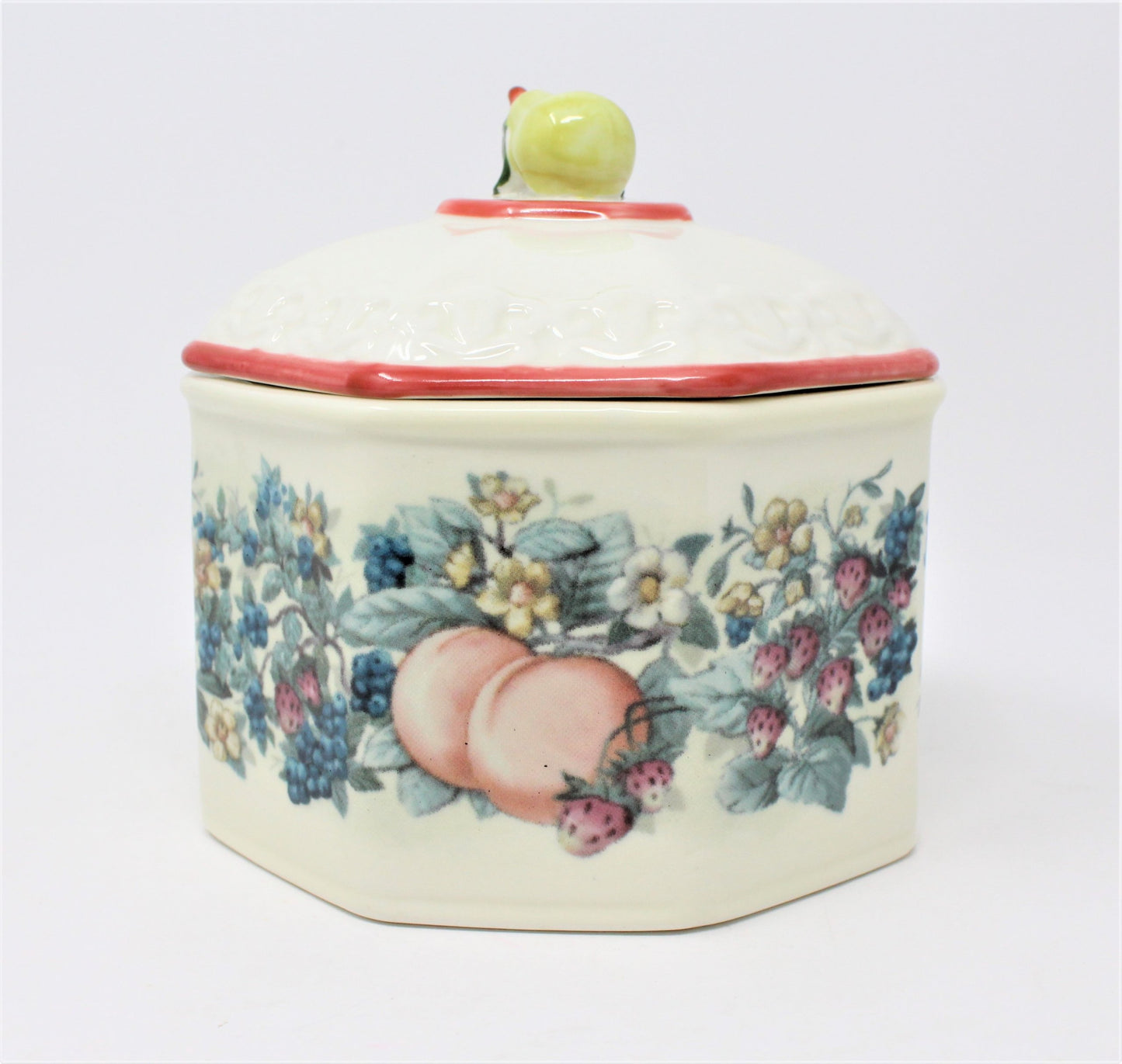 Trinket Box, Avon, Sweet Country Harvest, Ceramic, Vintage