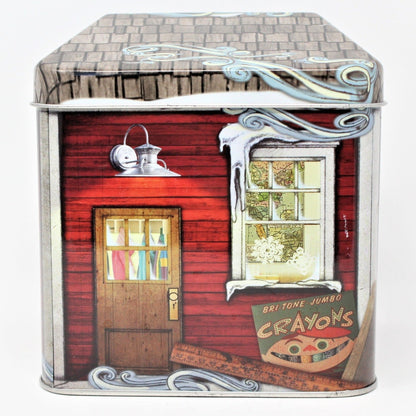 Gift Tin / Tin Box, Walnut Street School Tin, Bri-tone Crayons, Vintage
