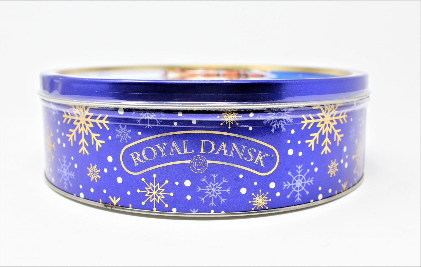 Gift Tin / Cookie Tin, Christmas Carolers, Cobalt Blue, Royal Dansk