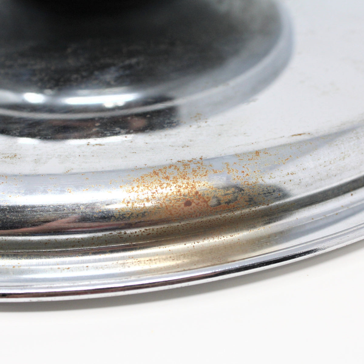 Lazy Susan: Kromex Chrome Plated Divided Serving Tray with Glass Inserts, USA, Vintage 1957 - SOLD