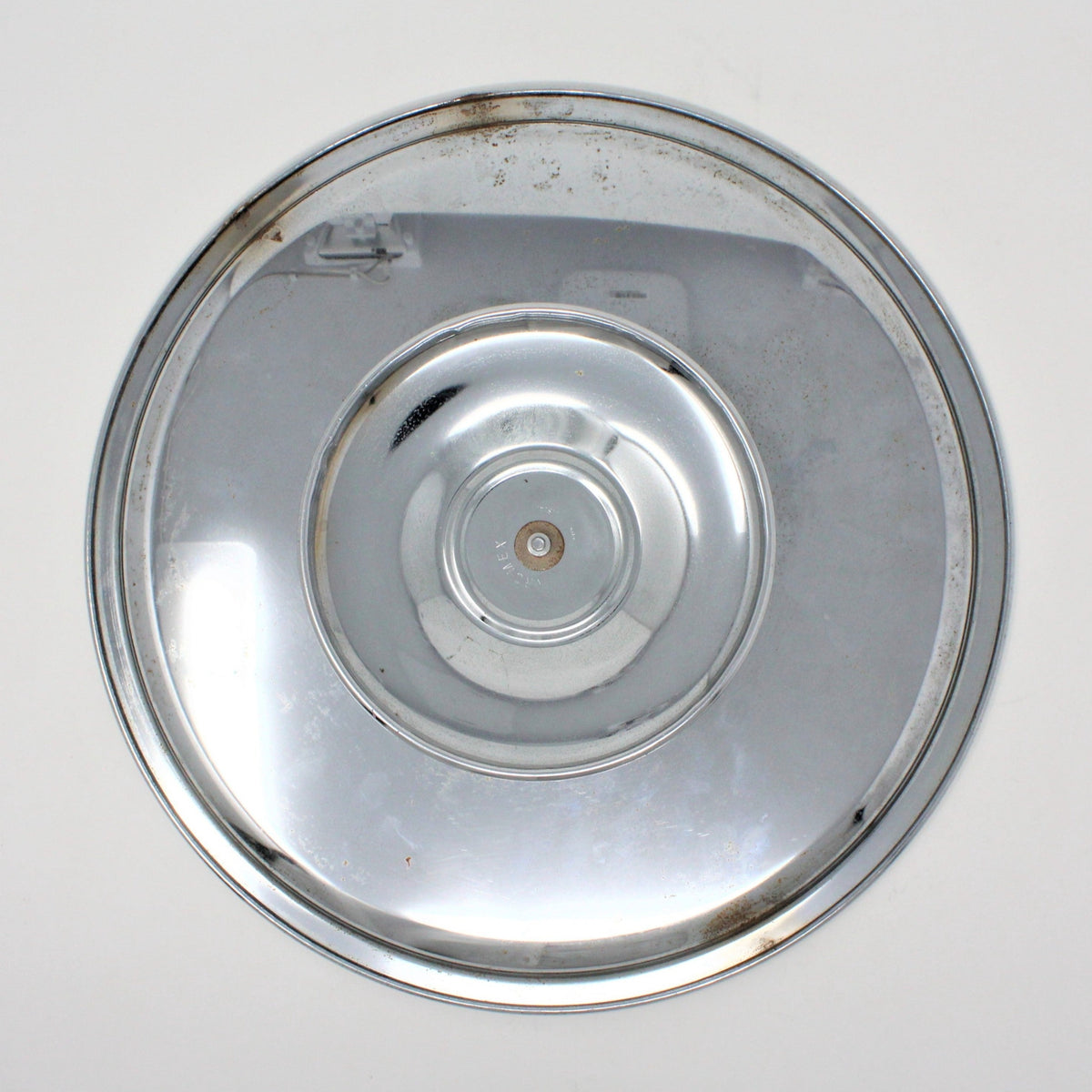 Lazy Susan: Kromex Chrome Plated Divided Serving Tray with Glass Inserts, USA, Vintage 1957 - SOLD
