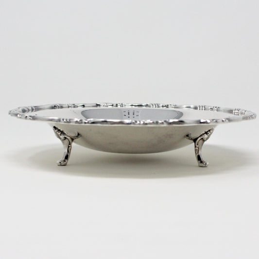 Bon Bon / Candy Dish, Wm A. Rogers / Oneida Silverplate, Georgian Scroll, 3-Toed, Vintage