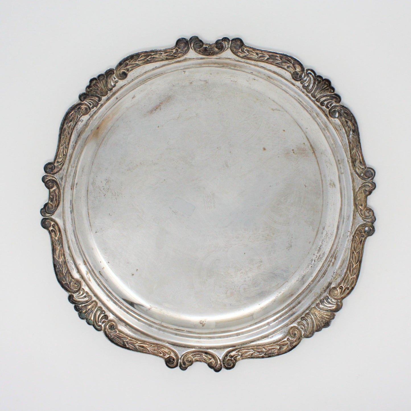 Pie Server, Sheridan Silver Co, English Scroll, Silver Plate Tray, 12", Vintage
