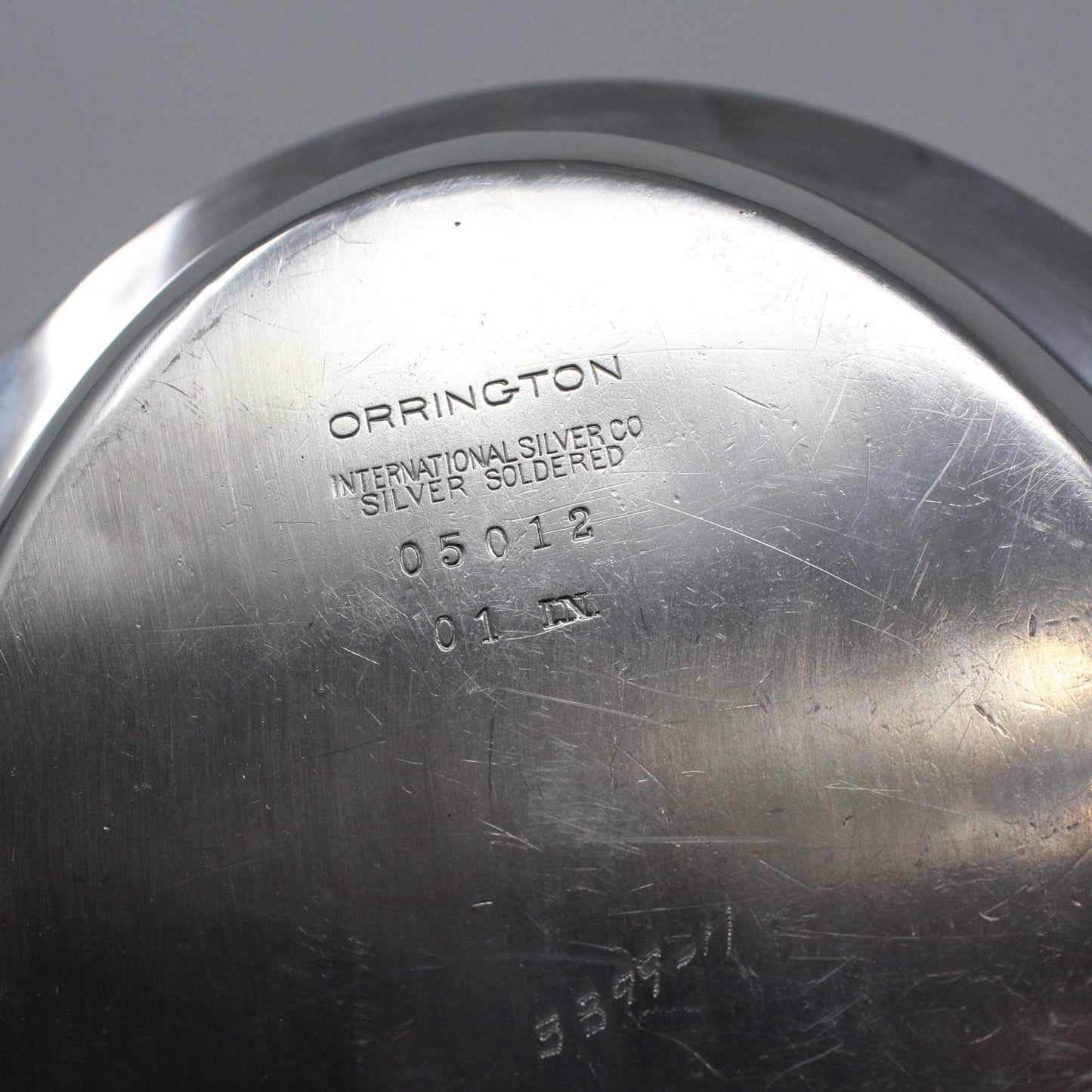 Bowl, Orrington Hotel, Oval Greek Key, Silver Soldered, Antique