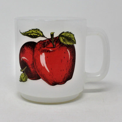 Mug, McKee, Glasbake Apple, Milk Glass, Vintage
