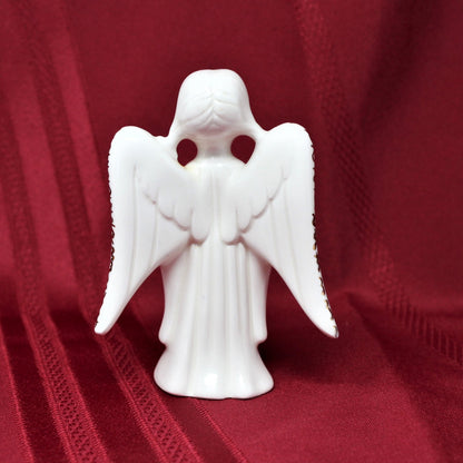 Figurine, Holland Mold, Choir Angel, White and Gold Porcelain, Vintage