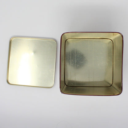 Gift Tin / Candy Tin, Christmas Victorian Children, Square, 5" Tall