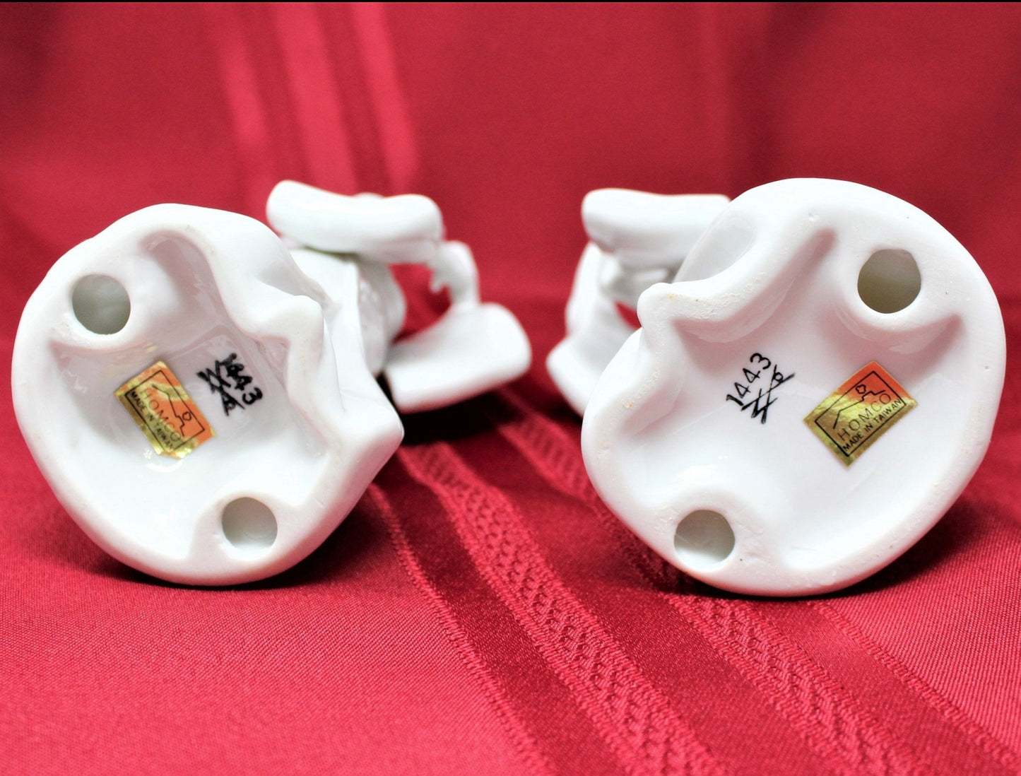 Figurine, HomCo, Geishas #1443, Set of 2, Porcelain Vintage