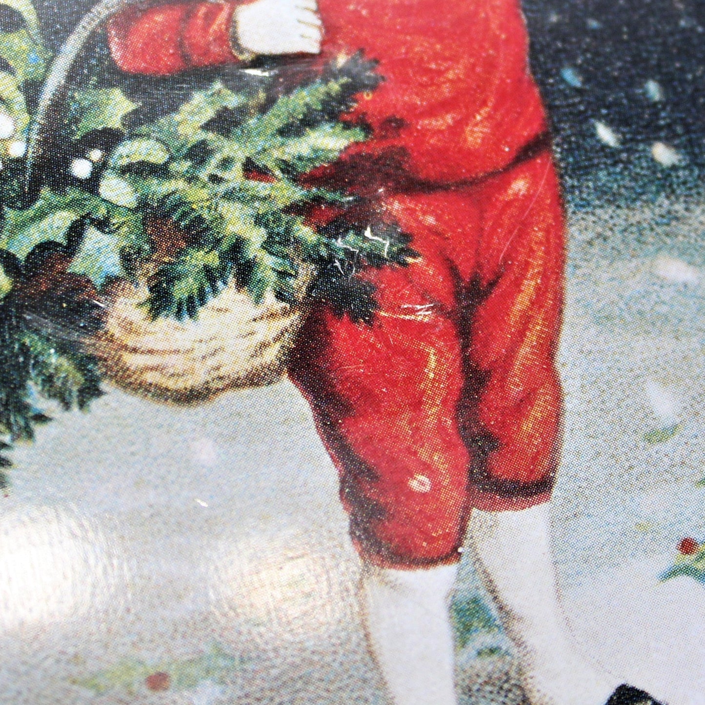 Gift Tin / Candy Tin, Christmas Victorian Children, Square, 5" Tall