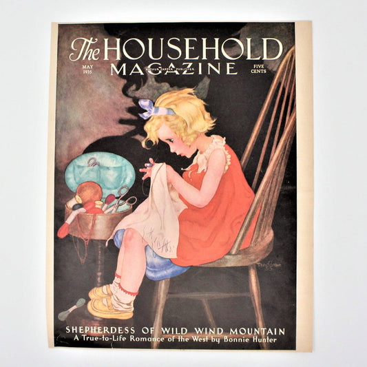 Magazine Cover 1935, Gustaf Adolf Tenggren Illustration, Original Magazine Page, Vintage
