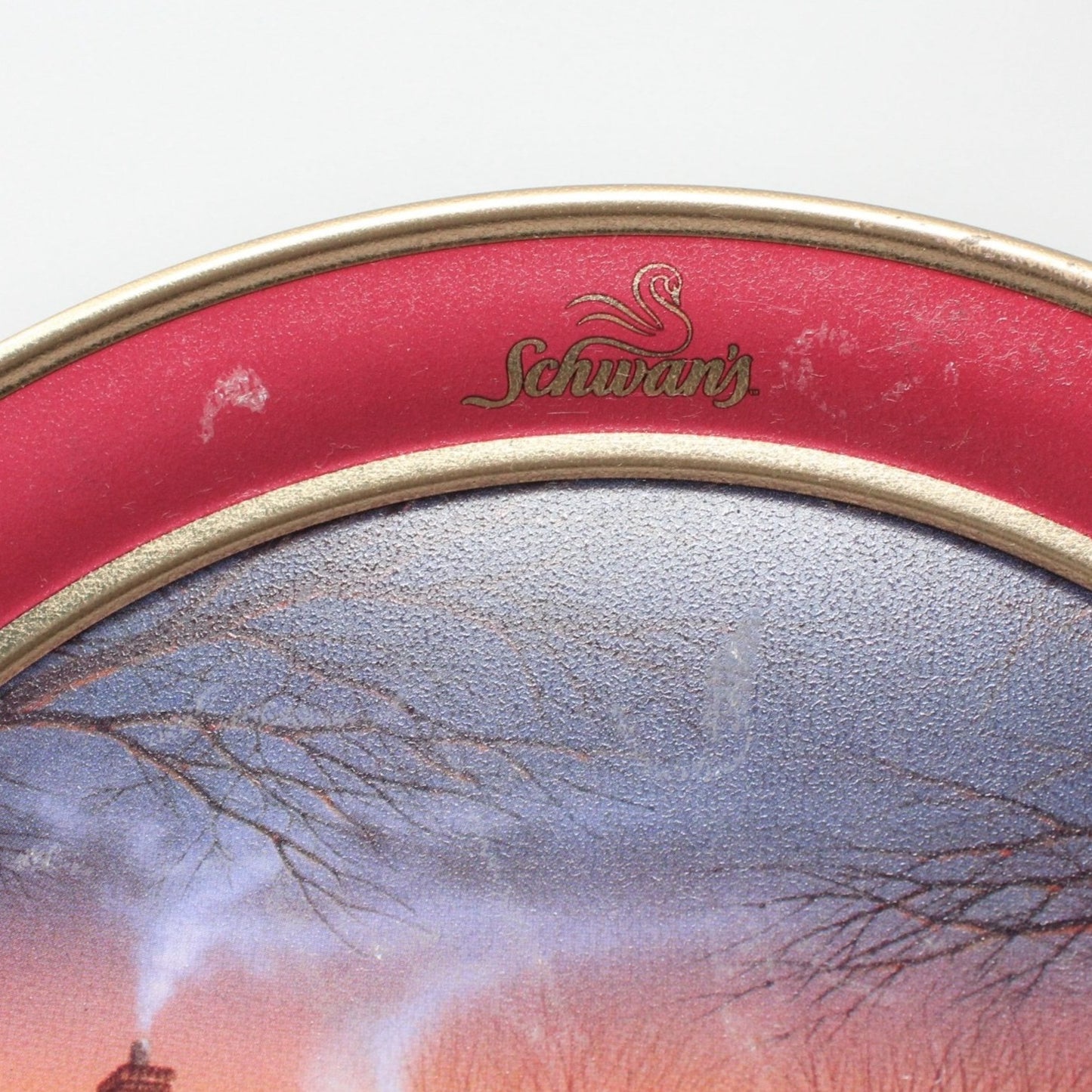 Gift Tin / Cookie Tin, Schwan's, Trimming The Tree, Terry Redlin, 2003