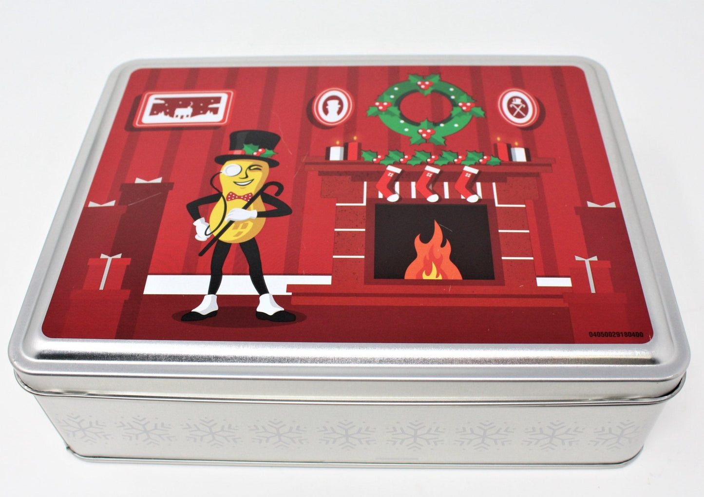 Gift Tin / Cookie Tin, Christmas Mr. Peanut Tin, 2018