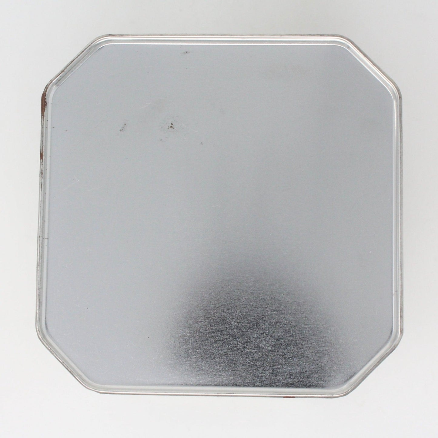 Gift Tin / Cookie Tin, Joy Teddy Bear & Candy Canes, Square