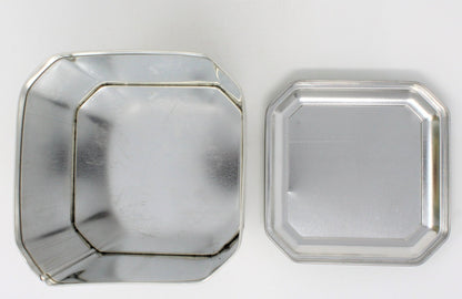 Gift Tin / Cookie Tin, Joy Teddy Bear & Candy Canes, Square