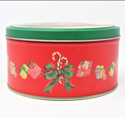 Gift Tin / Candy Tin, Wang's International, Santa with Elves & Children, Vintage