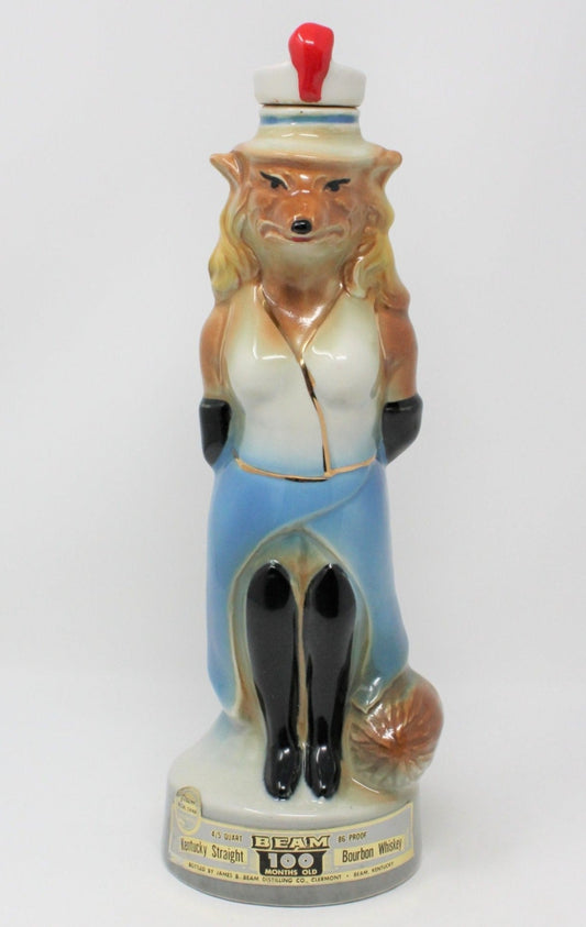 Decanter with Stopper, Jim Beam, Renee Fox, Lady Fox, Vintage 1974