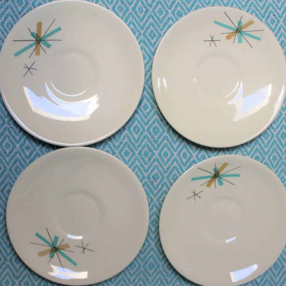 Saucers, Salem China, North Star, MCM, Set of 4, Vintage