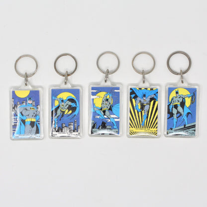 Keychain, DC Comics, Batman over Gotham City, Acrylic Key Chain 1989, Vintage, NOS RARE