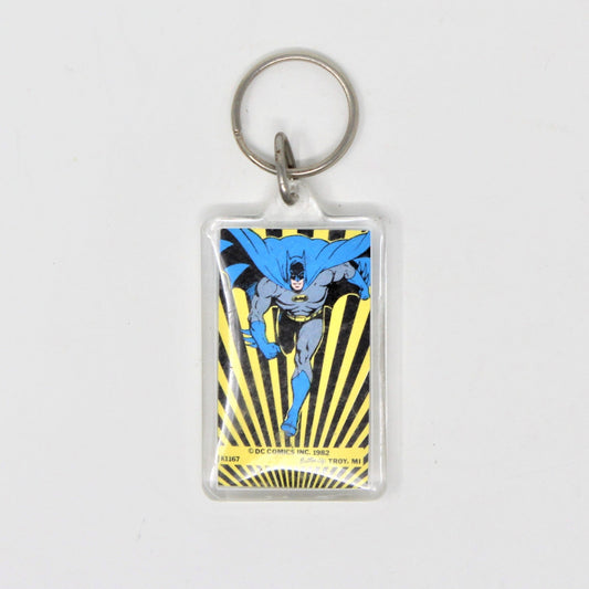 Key Chain, DC Comics Batman Running Acrylic, NOS Vintage