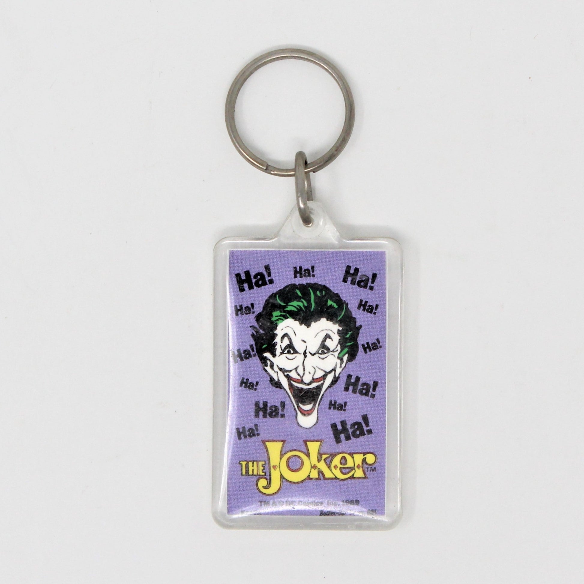 Vintage key chain, DC Comics The Joker, Acrylic, NOS
