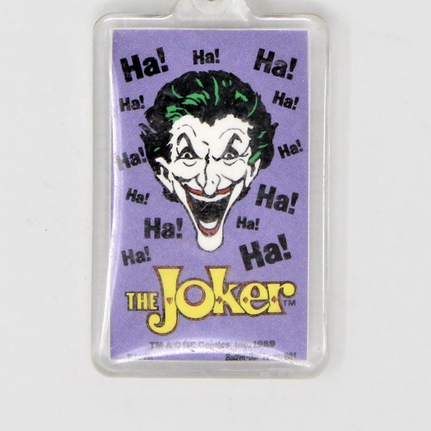 Key Chain, DC Comics, The Joker, Acrylic Key Chain 1989, Vintage, NOS RARE