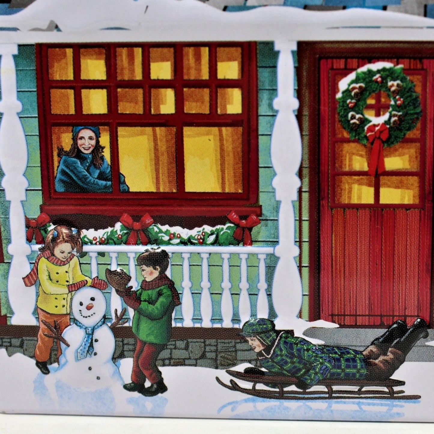 Gift Tin / Cookie Tin, Harry London, Christmas Village Tin Collection, 2014